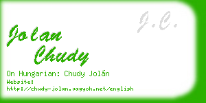 jolan chudy business card